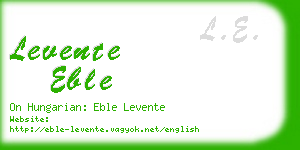 levente eble business card